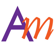 logo avec un A de couleur violet et un M de couleur orange